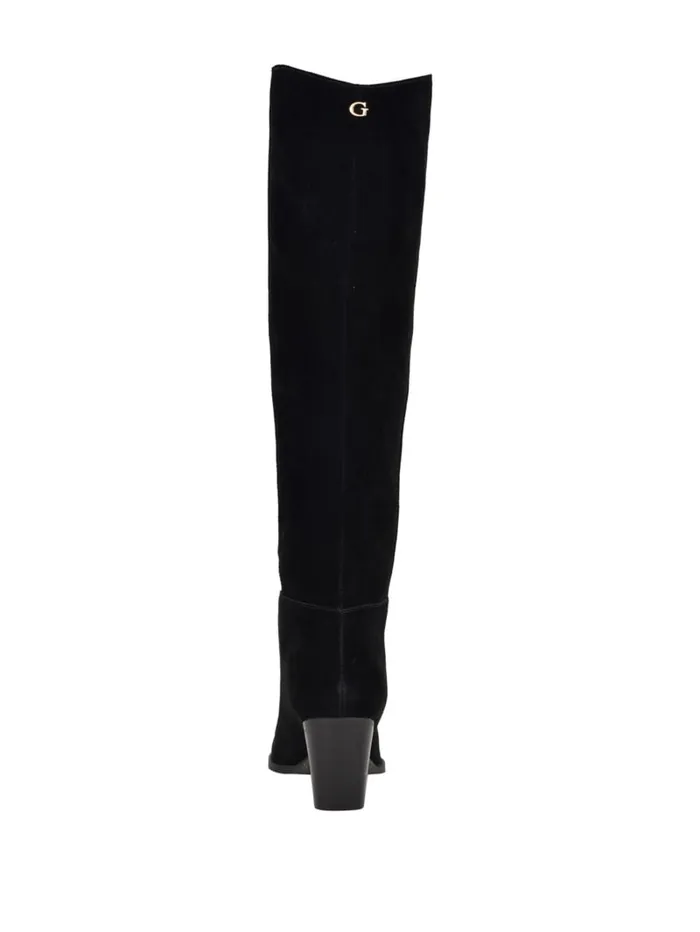 GUESS Sale Dolita Suede KneeHigh Boots Black 8211 Women