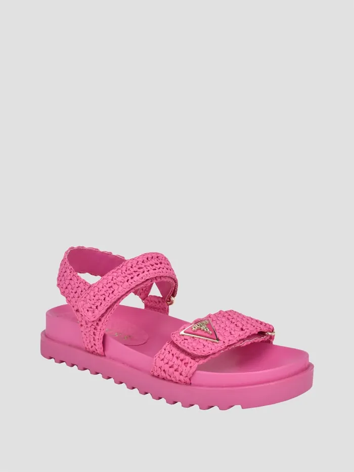 GUESS Sale Fabrica Woven Sandals Black 8211 Women