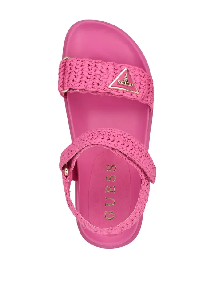 GUESS Sale Fabrica Woven Sandals Black 8211 Women
