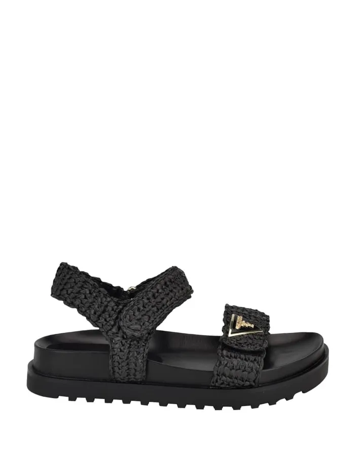 GUESS Sale Fabrica Woven Sandals Black 8211 Women