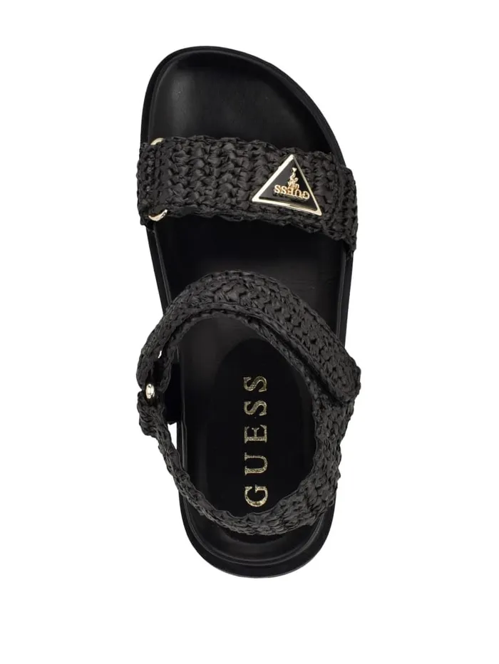 GUESS Sale Fabrica Woven Sandals Black 8211 Women