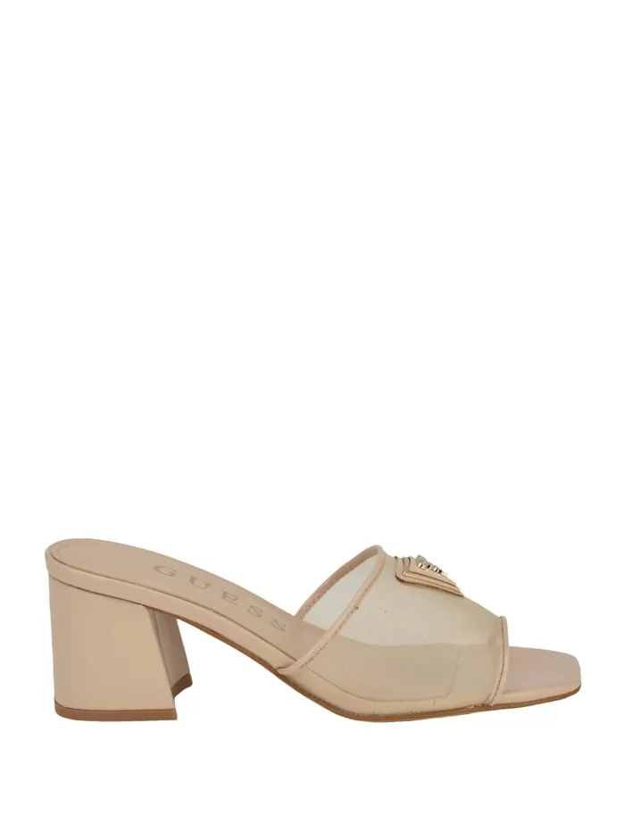 GUESS Sale Gables Mesh Mules Beige 8211 Women