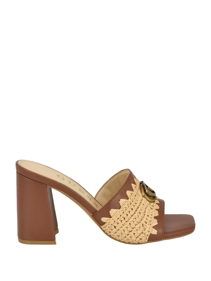 GUESS Sale Gellian Woven Mules Beige 8211 Women