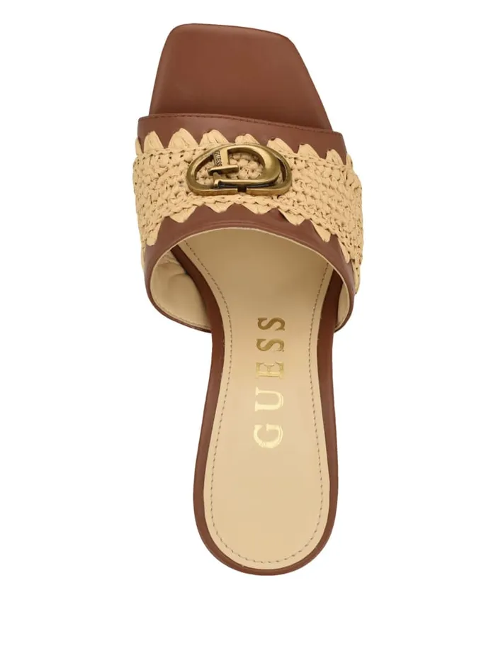 GUESS Sale Gellian Woven Mules Beige 8211 Women