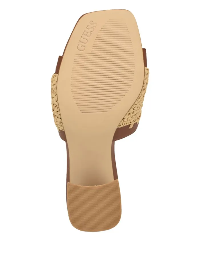 GUESS Sale Gellian Woven Mules Beige 8211 Women
