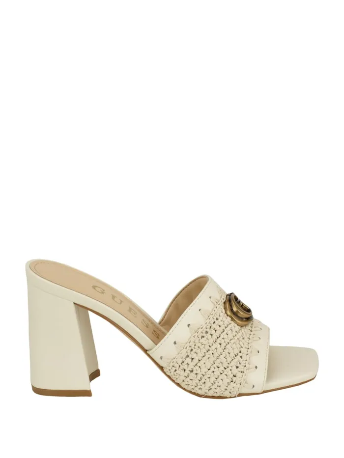 GUESS Sale Gellian Woven Mules Beige 8211 Women