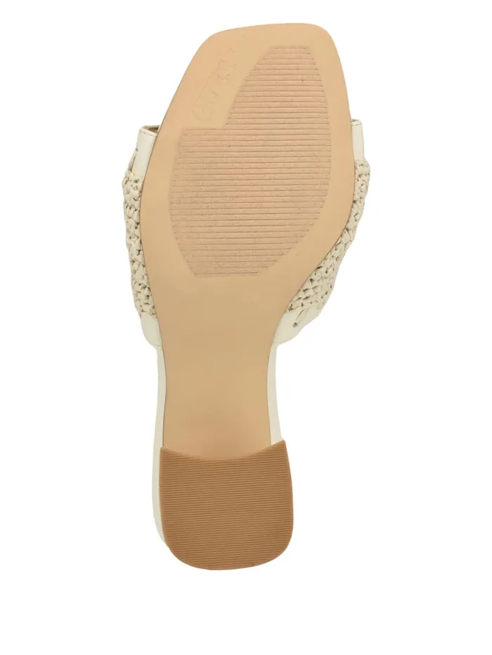 GUESS Sale Gellian Woven Mules Beige 8211 Women