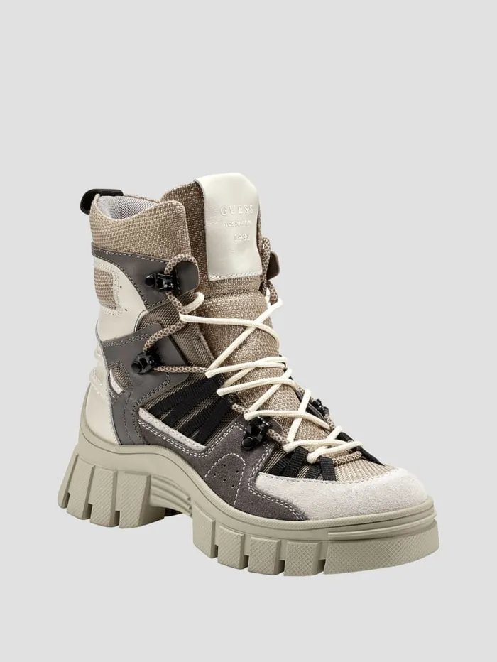 GUESS Sale Haler Hiker Boots Brown 8211 Women