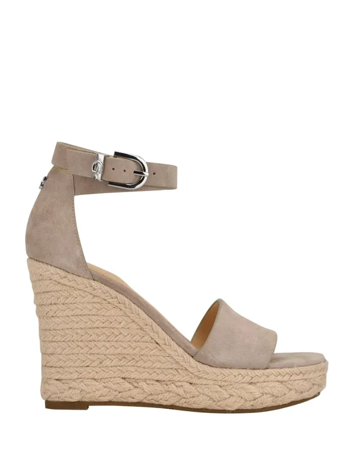 GUESS Sale Hidy Suede Espadrille Wedges Black 8211 Women