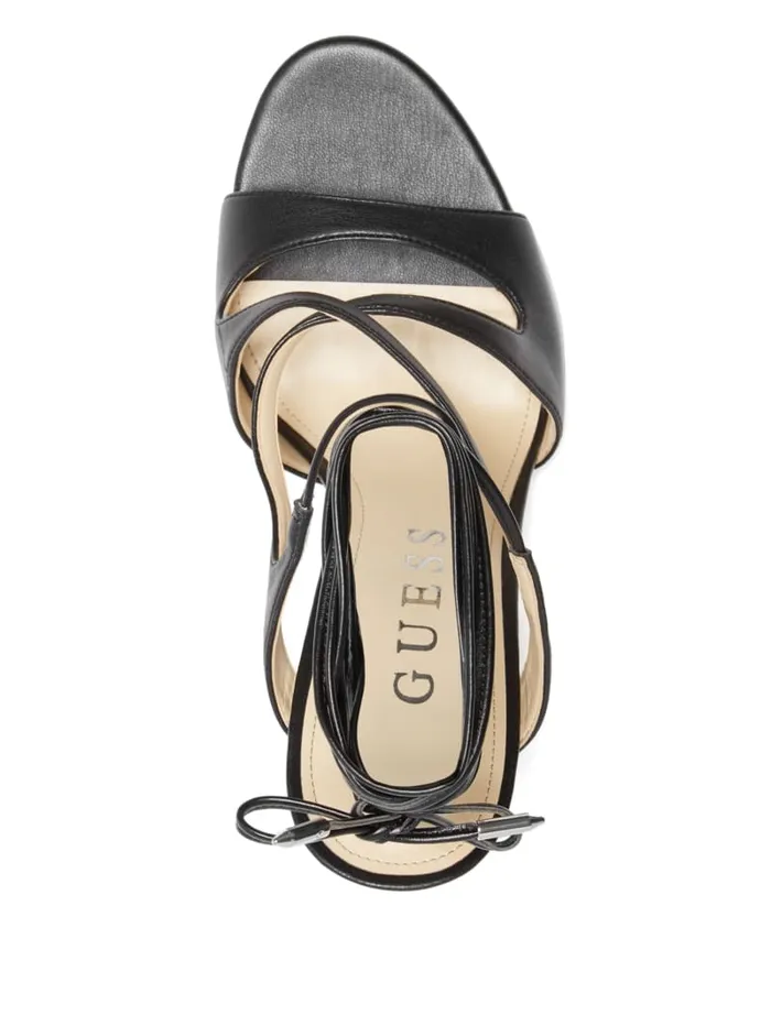 GUESS Sale Niko LaceUp Heels Silver 8211 Women