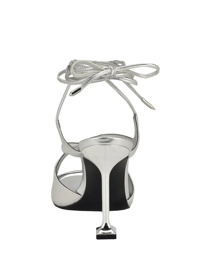 GUESS Sale Niko LaceUp Heels Silver 8211 Women