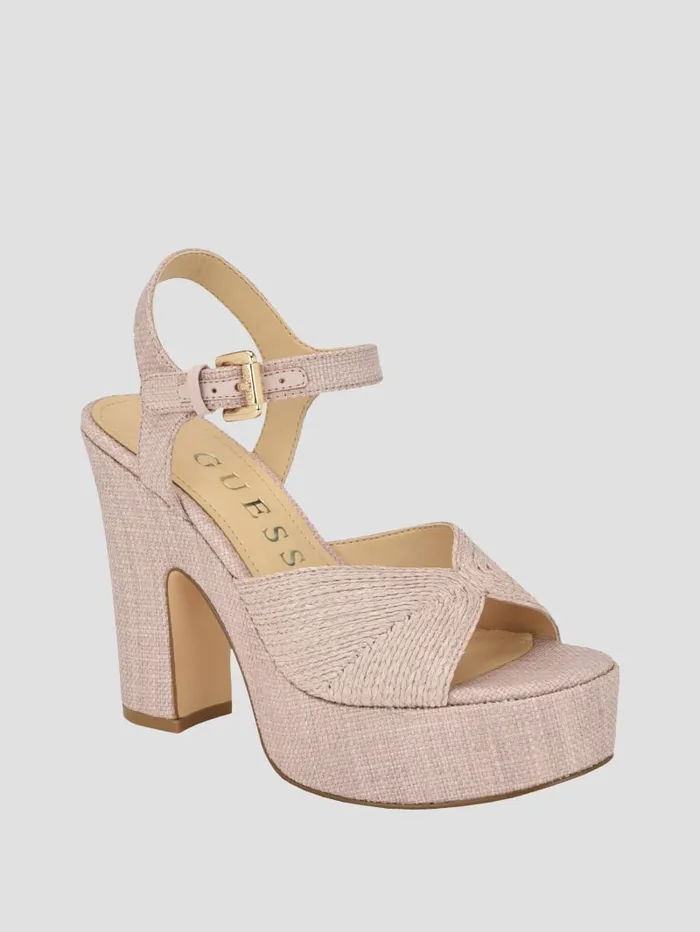 GUESS Sale Saylin Block Heels Pink 8211 Women