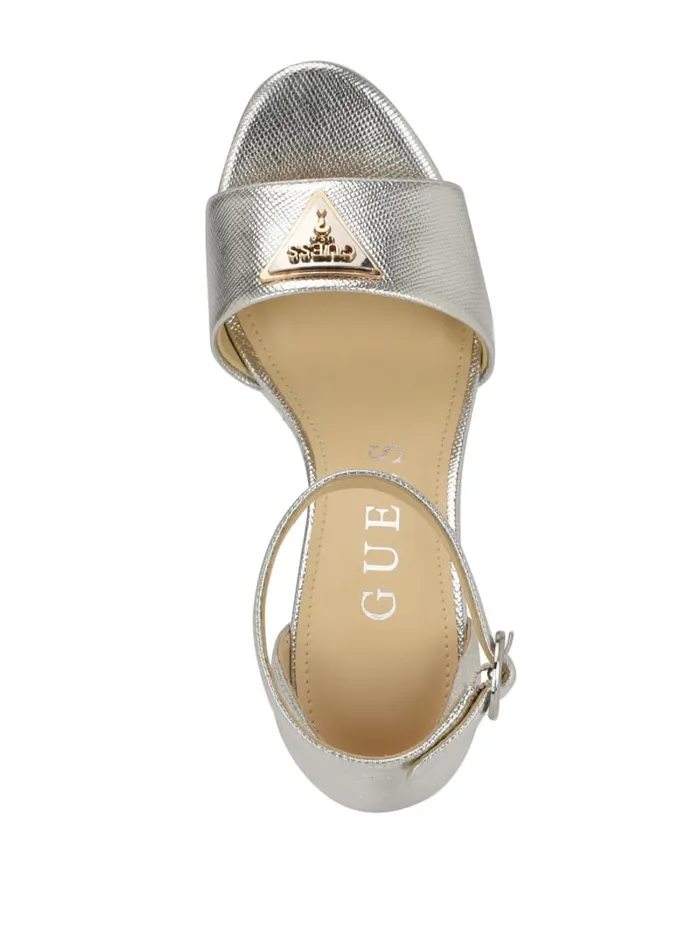 GUESS Sale Seton Embossed Heels Beige 8211 Women