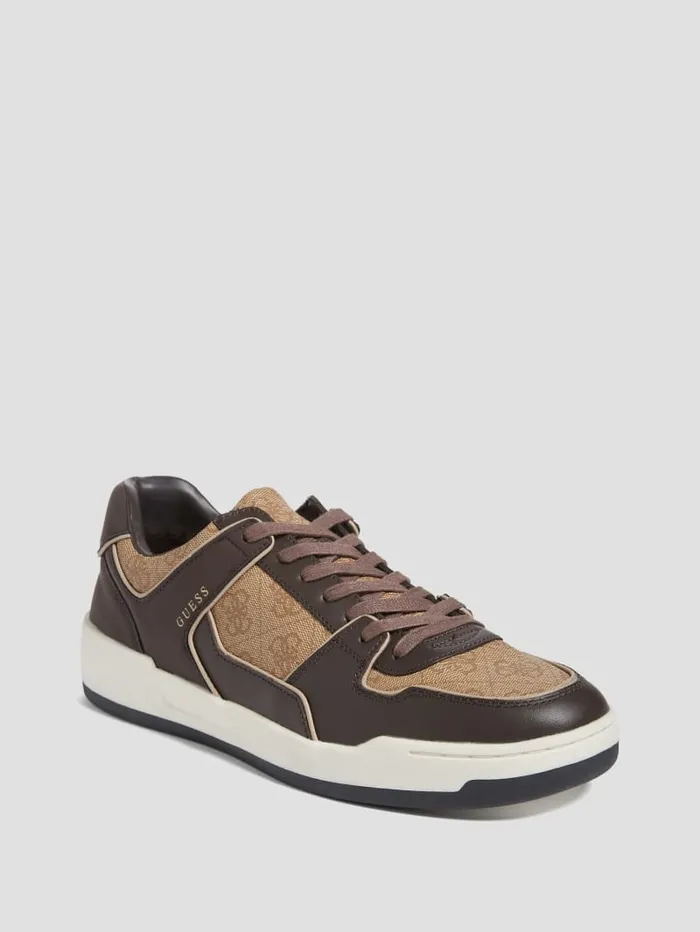 GUESS Sale Vicenza LowTop Sneakers Brown 8211 Men