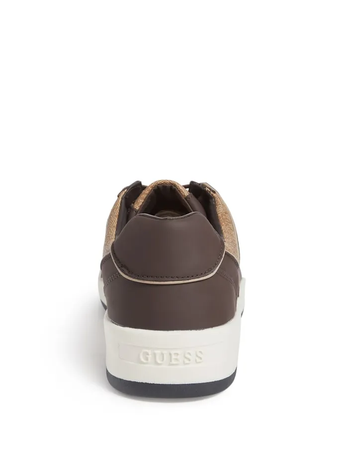 GUESS Sale Vicenza LowTop Sneakers Brown 8211 Men