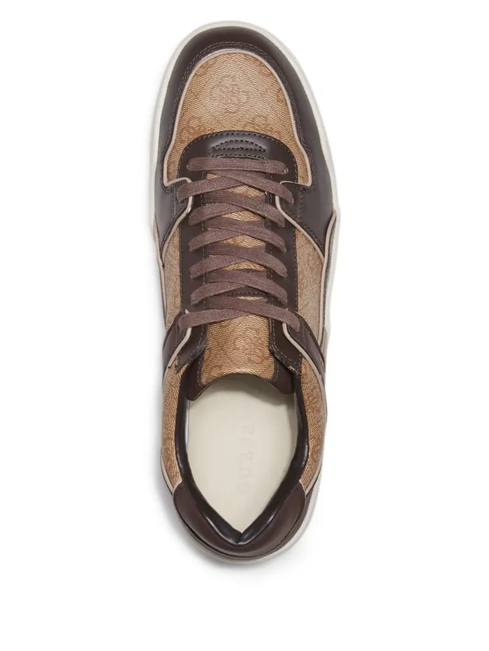 GUESS Sale Vicenza LowTop Sneakers Brown 8211 Men