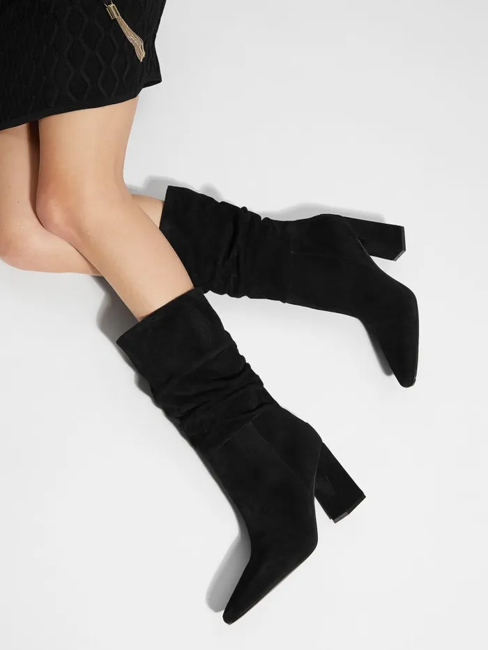 GUESS Sale Yeppy Suede Slouch Booties Black 8211 Women