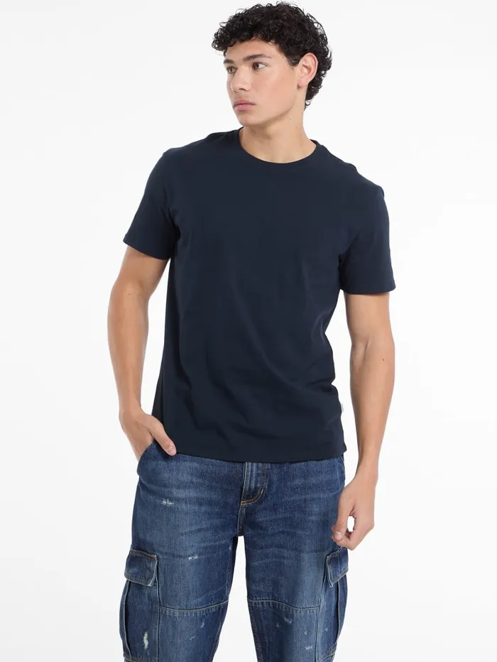 GUESS Shirts and Tees Eco Single Crewneck Tee Blue 8211 Men