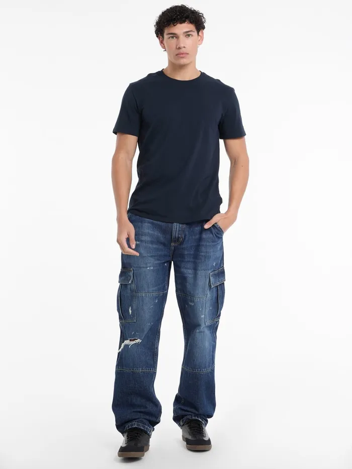 GUESS Shirts and Tees Eco Single Crewneck Tee Blue 8211 Men