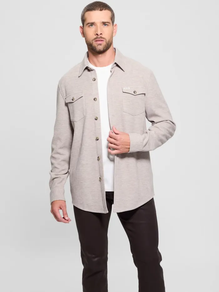 GUESS Shirts Collins Luxury Shirt Beige 8211 Men