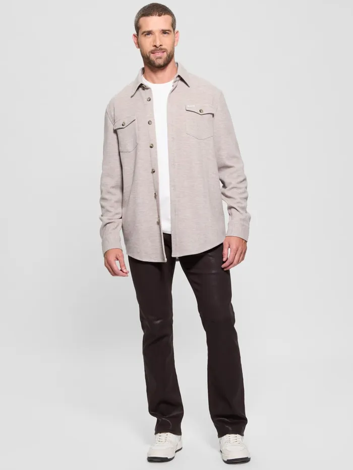 GUESS Shirts Collins Luxury Shirt Beige 8211 Men