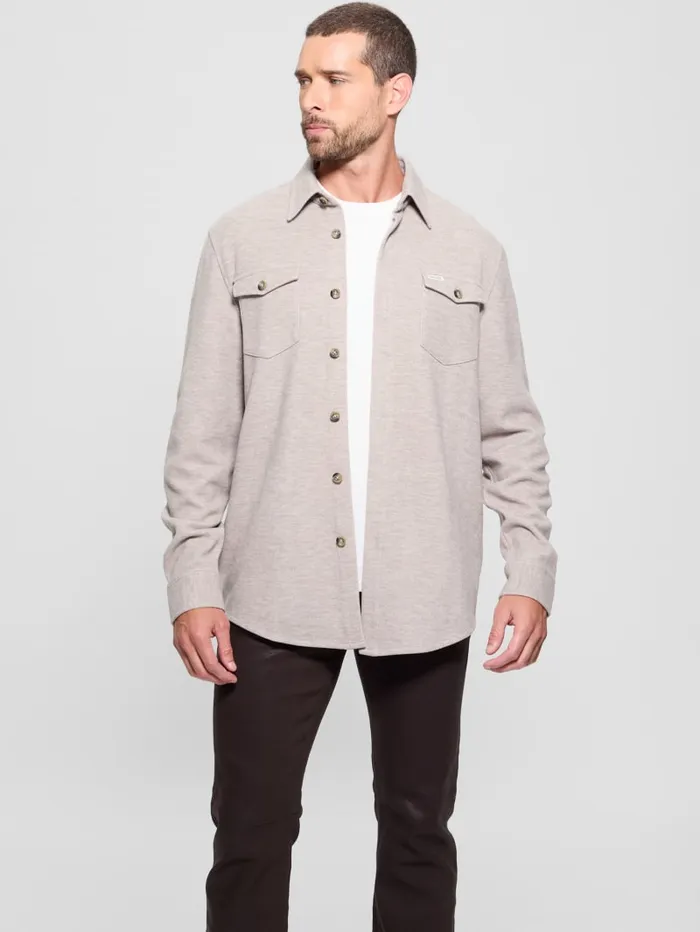 GUESS Shirts Collins Luxury Shirt Beige 8211 Men