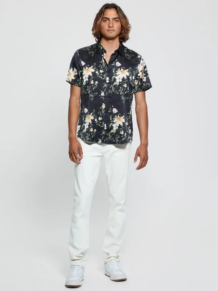 GUESS Shirts Eco Midnight Lily Shirt Blackwhite 8211 Men
