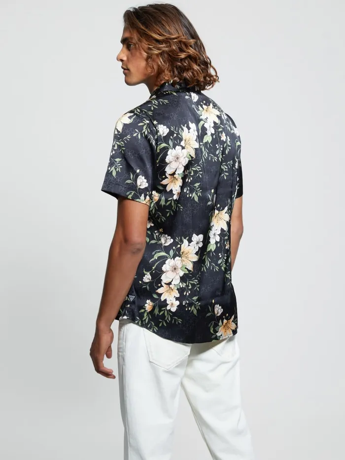 GUESS Shirts Eco Midnight Lily Shirt Blackwhite 8211 Men