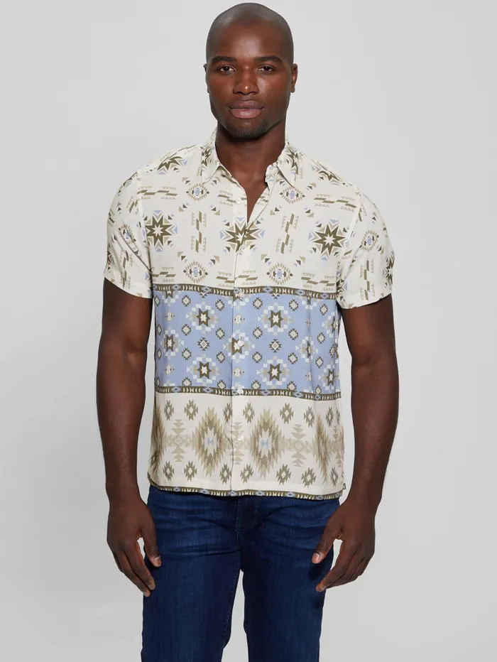 GUESS Shirts Eco Rayon Southwest Shirt Colors 8211 Men