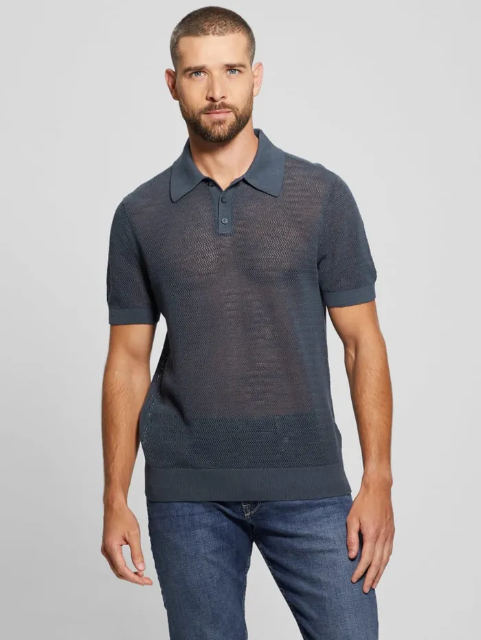 GUESS Shirts Eric Herringbone Polo Beige 8211 Men