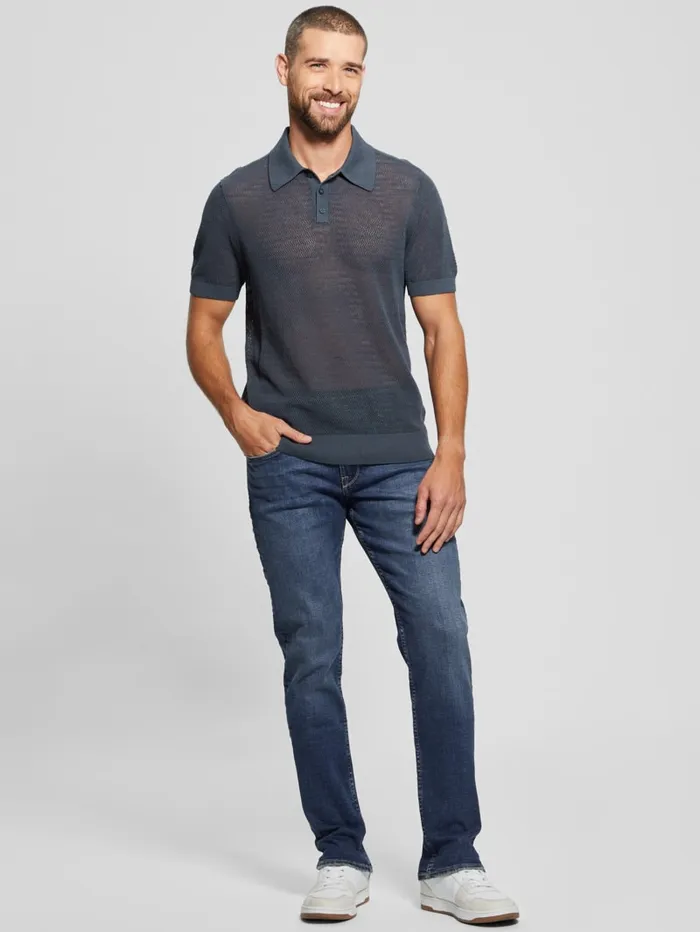 GUESS Shirts Eric Herringbone Polo Beige 8211 Men