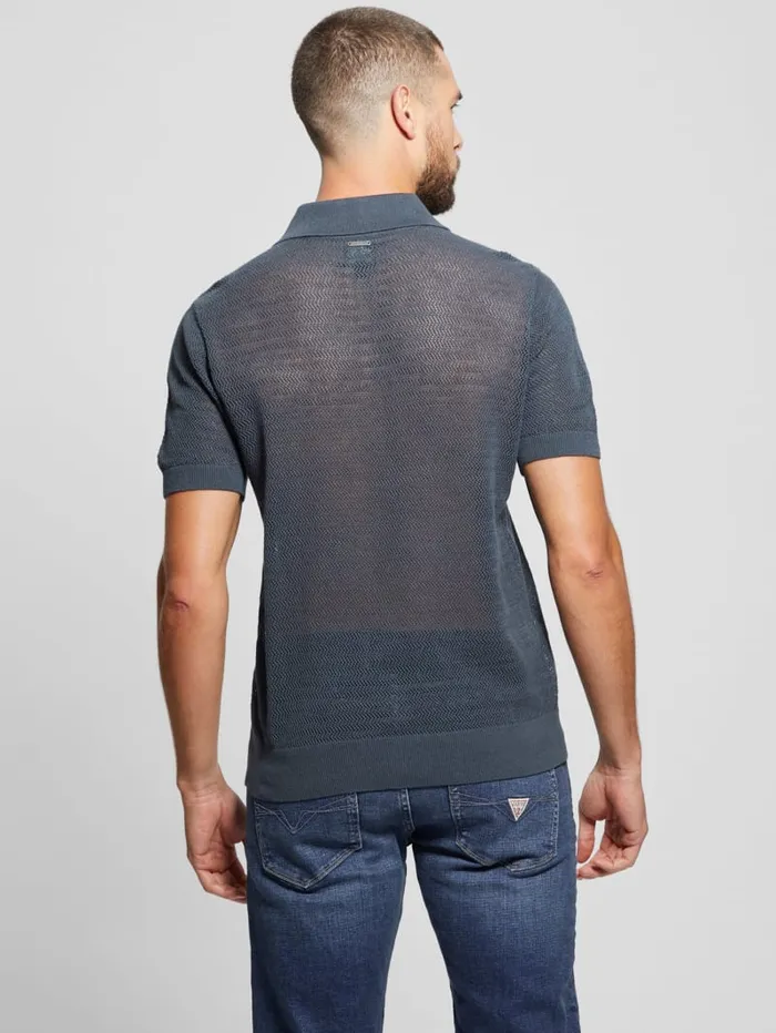 GUESS Shirts Eric Herringbone Polo Beige 8211 Men