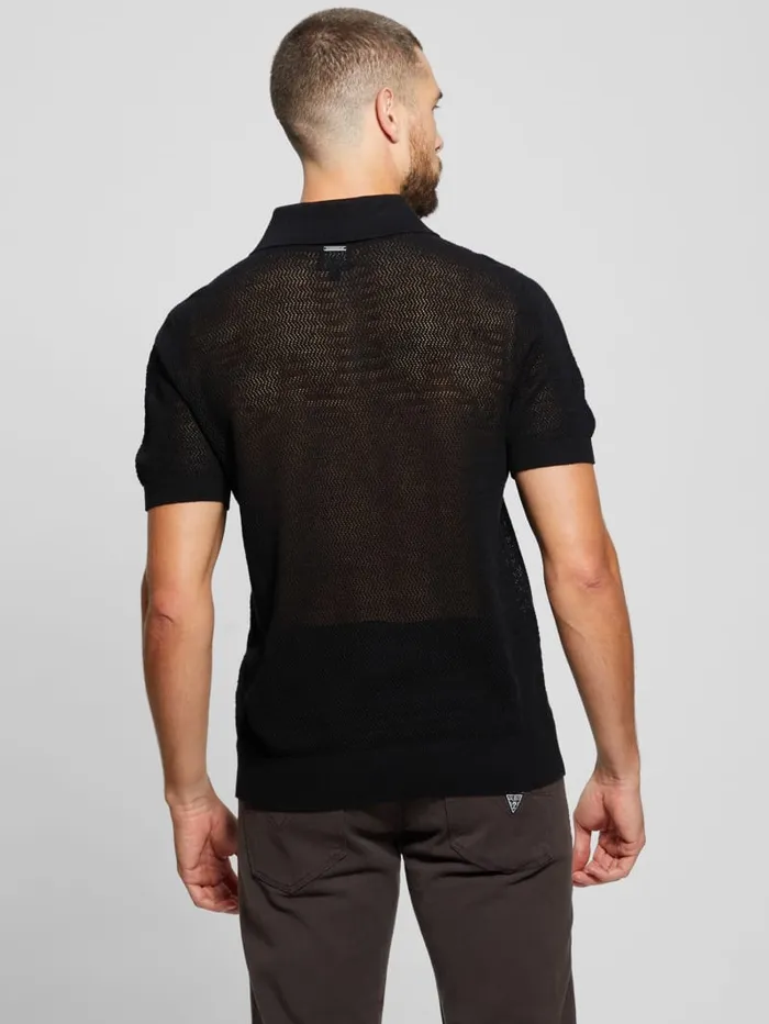 GUESS Shirts Eric Herringbone Polo Beige 8211 Men