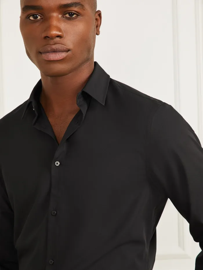 GUESS Shirts Jacob Notched Cuff Shirt White 8211 Men
