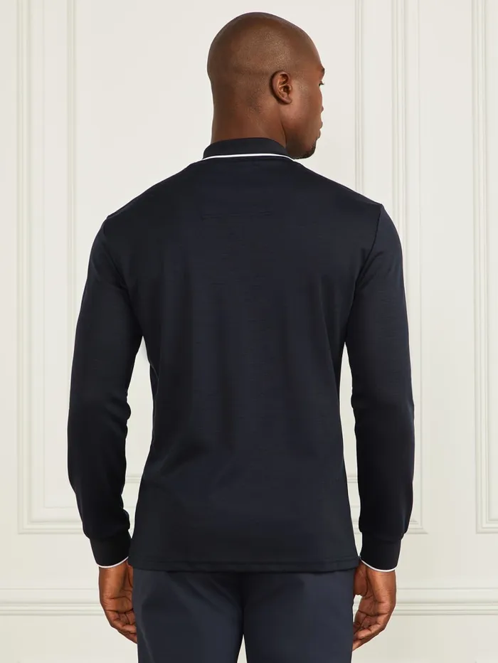 GUESS Shirts LongSleeve Zip Polo Brown 8211 Men