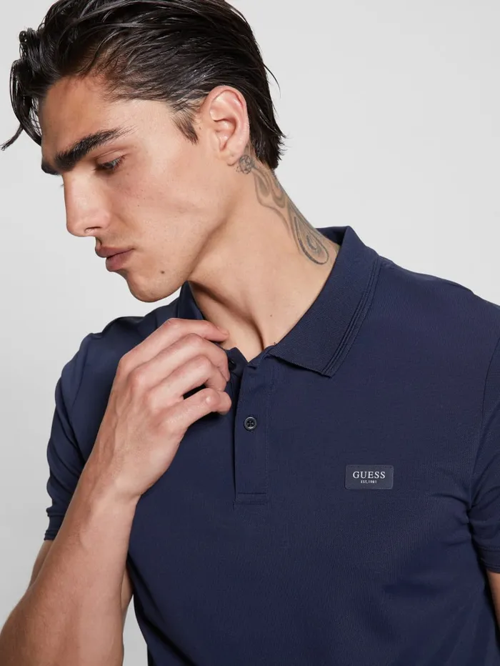 GUESS Shirts TechStretch Polo Blue 8211 Men