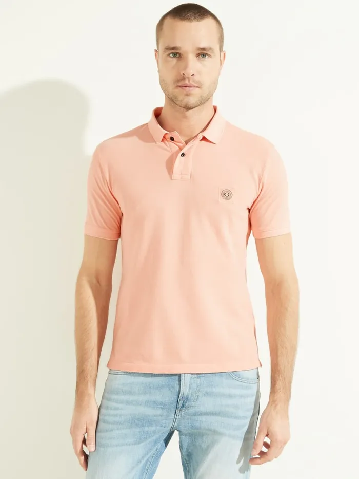 GUESS Shirts Washed Polo Grey 8211 Men