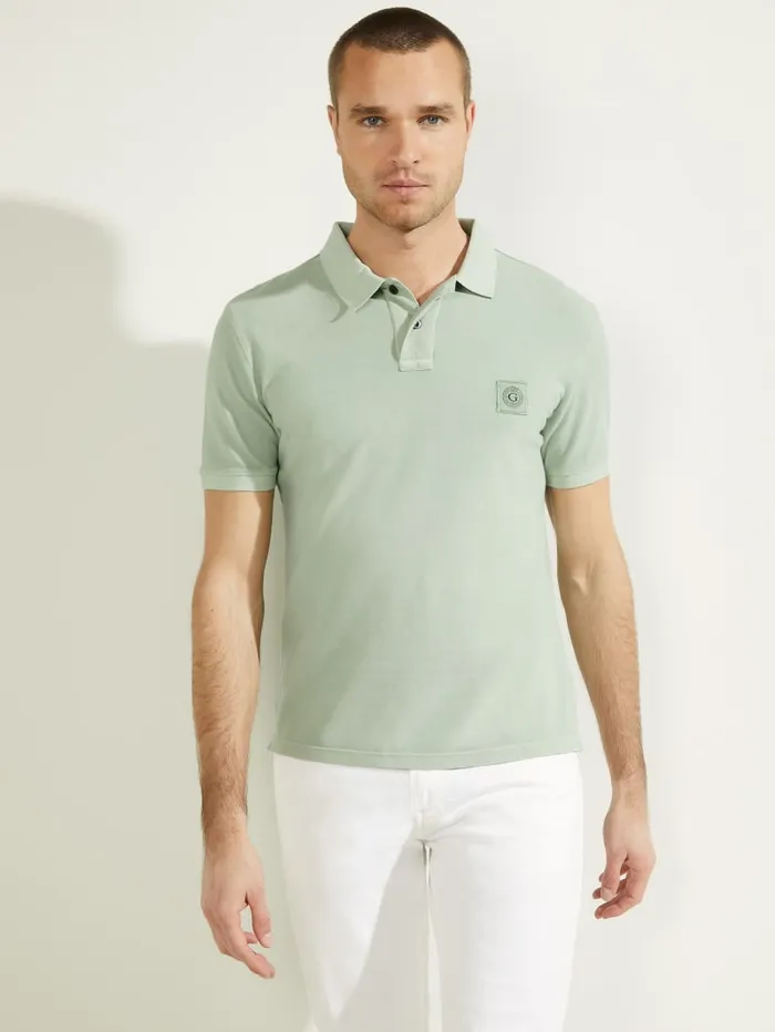 GUESS Shirts Washed Polo Grey 8211 Men