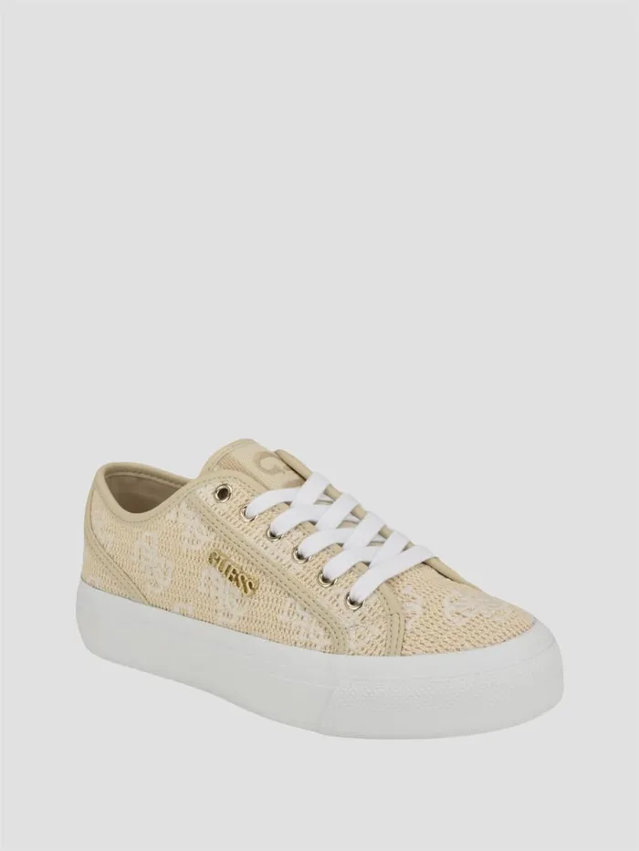 GUESS Shoes Jelexa LowTop Sneakers Beige 8211 Women