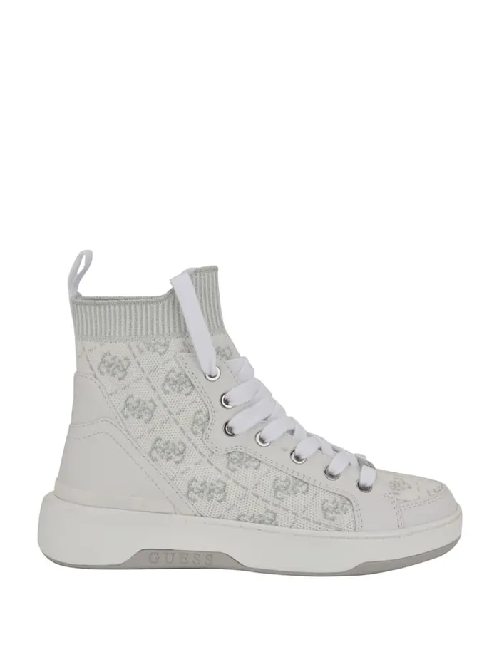 GUESS Shoes Quattro G Knit High Top Sneakers Blackwhite 8211 Women