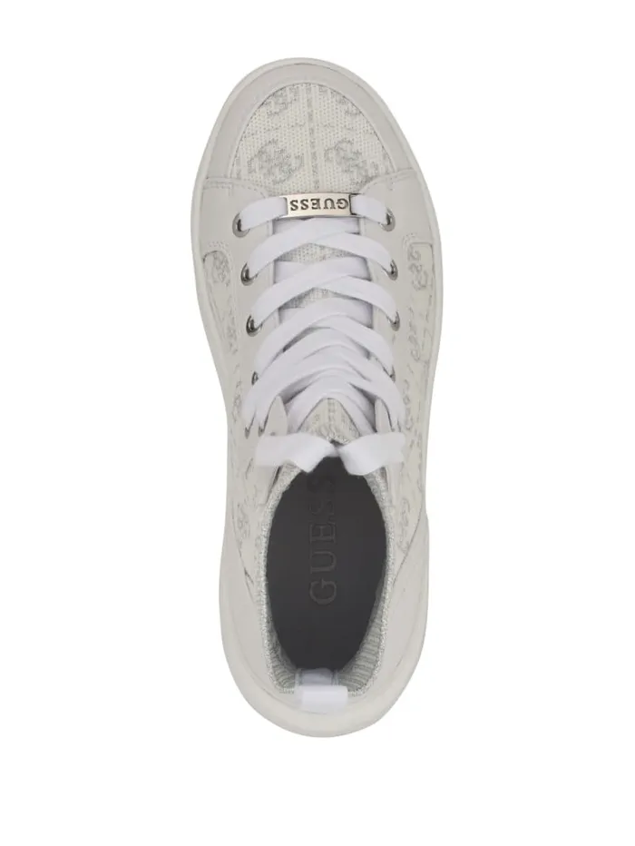 GUESS Shoes Quattro G Knit High Top Sneakers Blackwhite 8211 Women