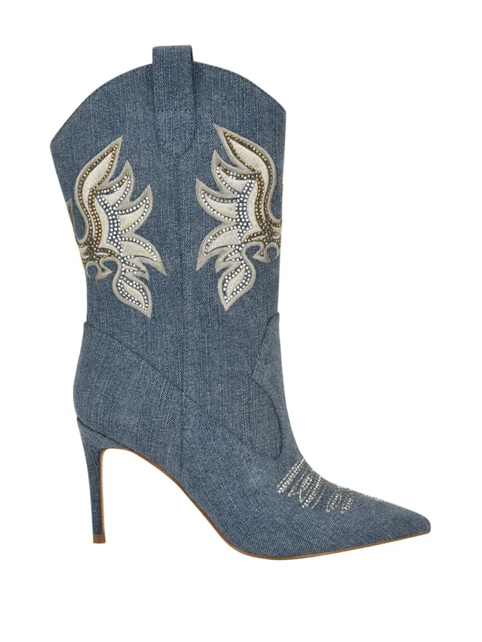 GUESS Shoes Rasima Blue Denim Booties Blue 8211 Women