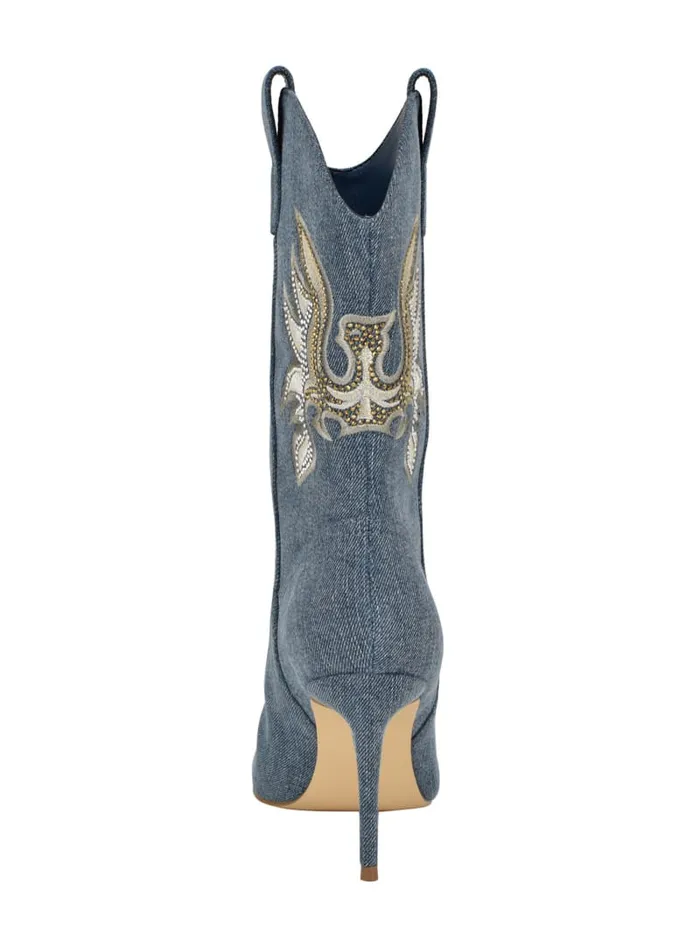 GUESS Shoes Rasima Blue Denim Booties Blue 8211 Women