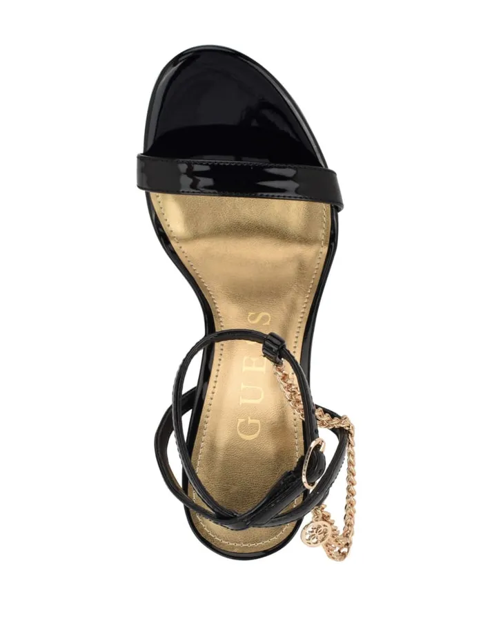 GUESS Shoes Tone Chain Strap Heels Beige 8211 Women