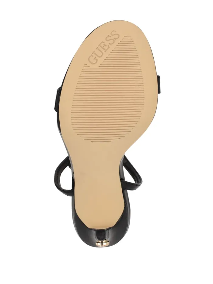 GUESS Shoes Tone Chain Strap Heels Beige 8211 Women