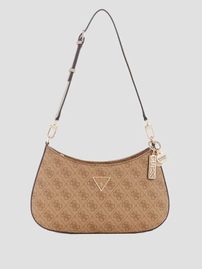 GUESS Shoulder Bags Noelle Quattro G Shoulder Bag Brown 8211 Unisex