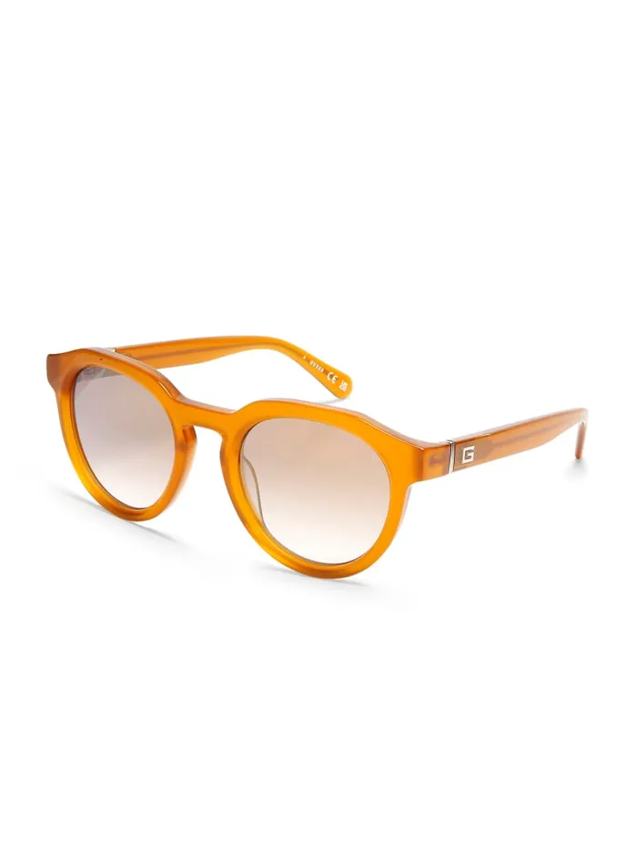 GUESS Sunglasses Oversized Round Plastic Sunglasses Brown 8211 Men