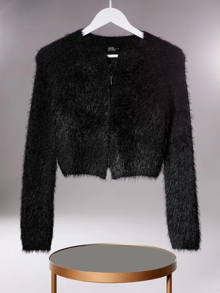 GUESS Sweaters and Knits Avery DualZip Cardigan White 8211 Women