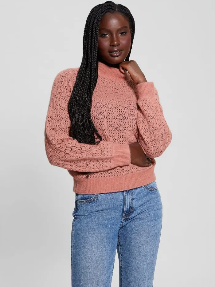 GUESS Sweaters and Knits Kensley OpenKnit Sweater White 8211 Women