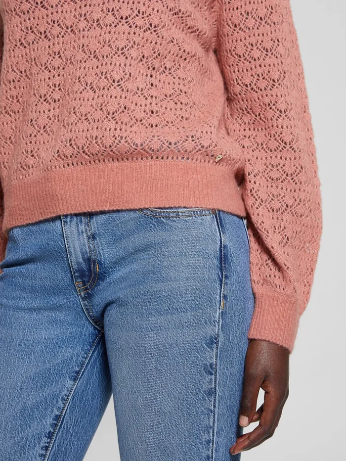GUESS Sweaters and Knits Kensley OpenKnit Sweater White 8211 Women